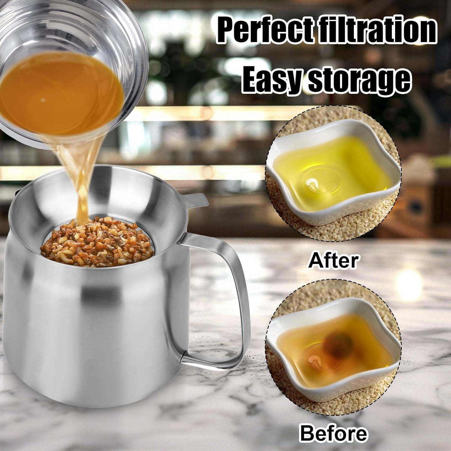 Olla Filtro de Aceite 1.5L PEUTIER Acero Inoxidable con Colador