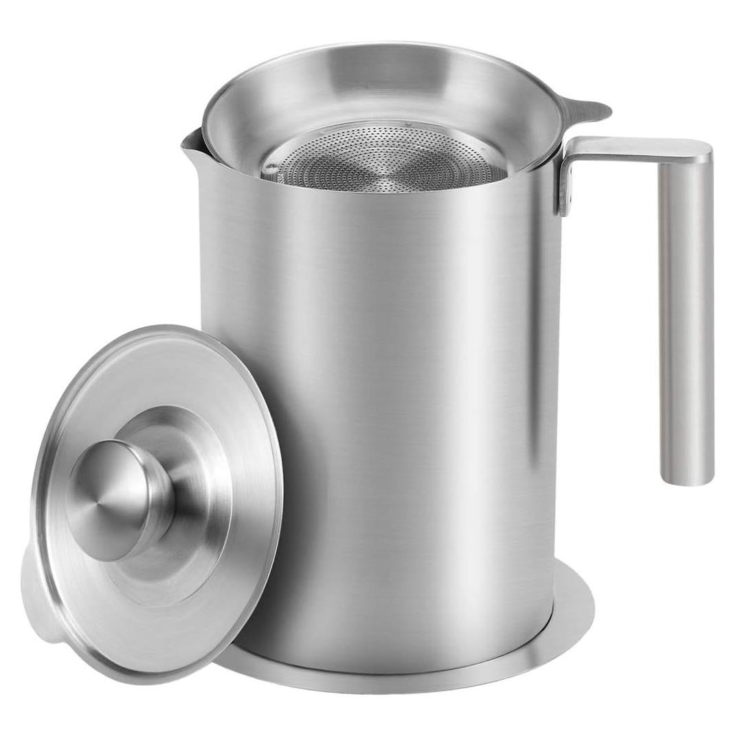 Contenedor de Aceite Sumerflos 1.8L Acero Inoxidable con Filtro