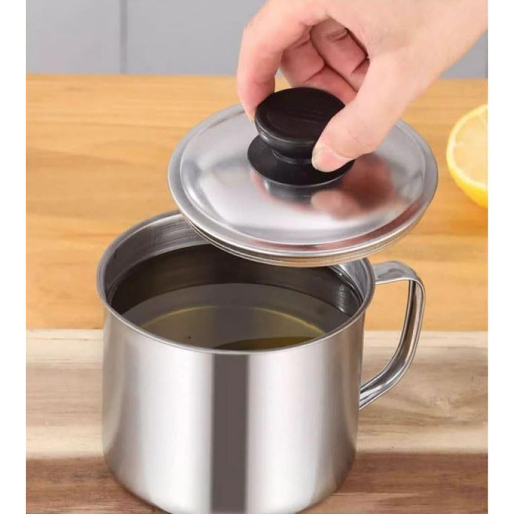 Contenedor de Grasa de Tocino Hewnda 1.18L Acero Inoxidable