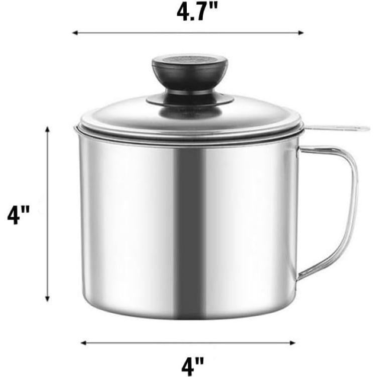 Contenedor de Grasa de Tocino Hewnda 1.18L Acero Inoxidable