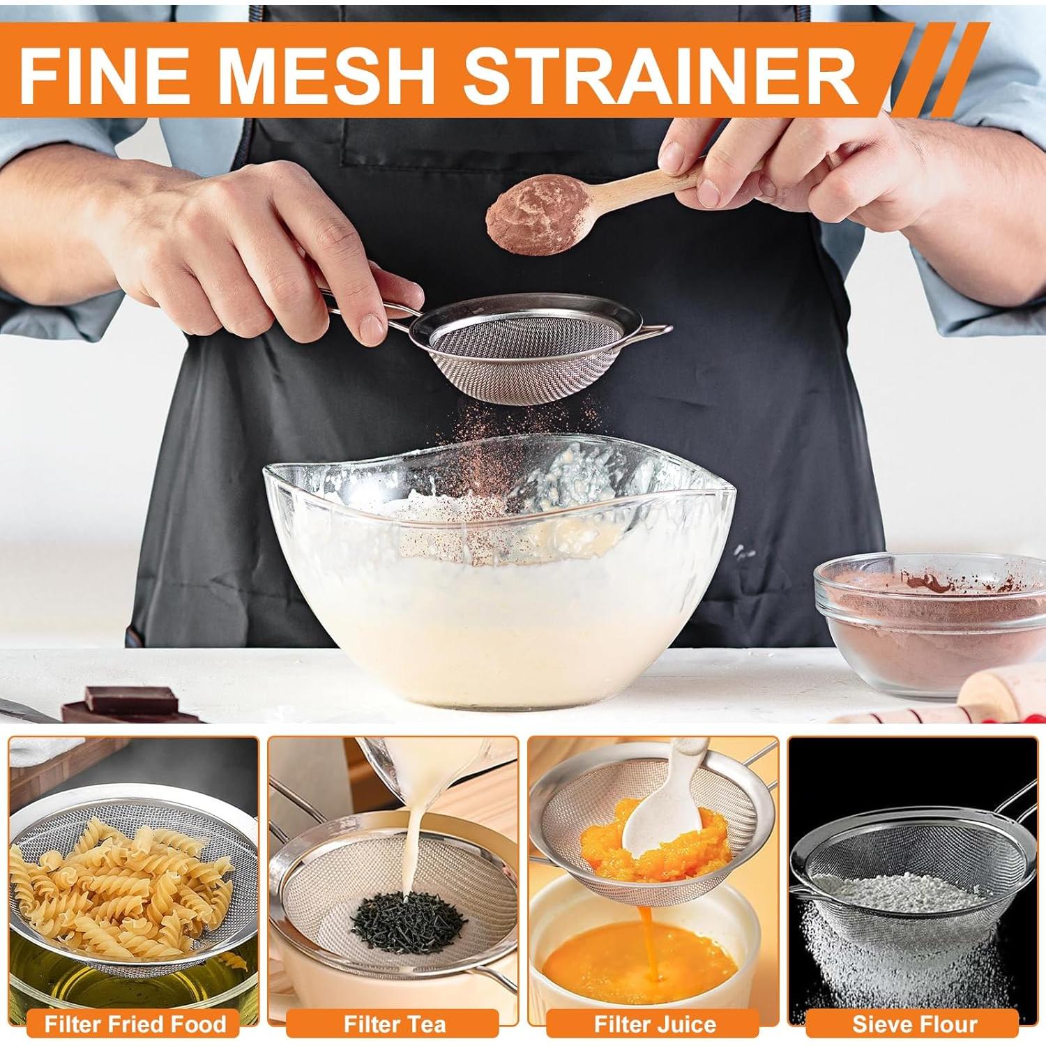 Olla Coladora de Aceite 2L ATPWONZ Acero Inoxidable Multifuncional