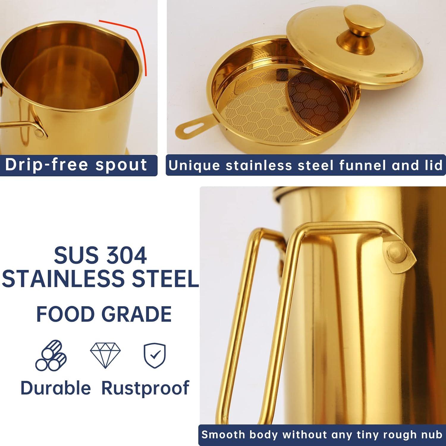 Contenedor de Grasa de Tocino Blueden 1.3L con Filtro y Tapa