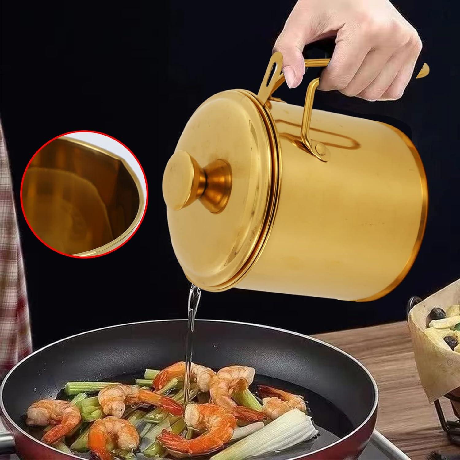 Contenedor de Grasa de Tocino Blueden 1.3L con Filtro y Tapa