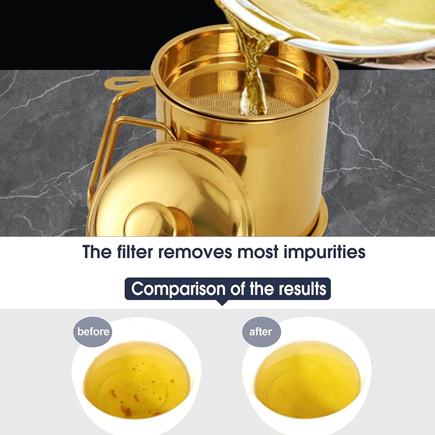 Contenedor de Grasa de Tocino Blueden 1.3L con Filtro y Tapa