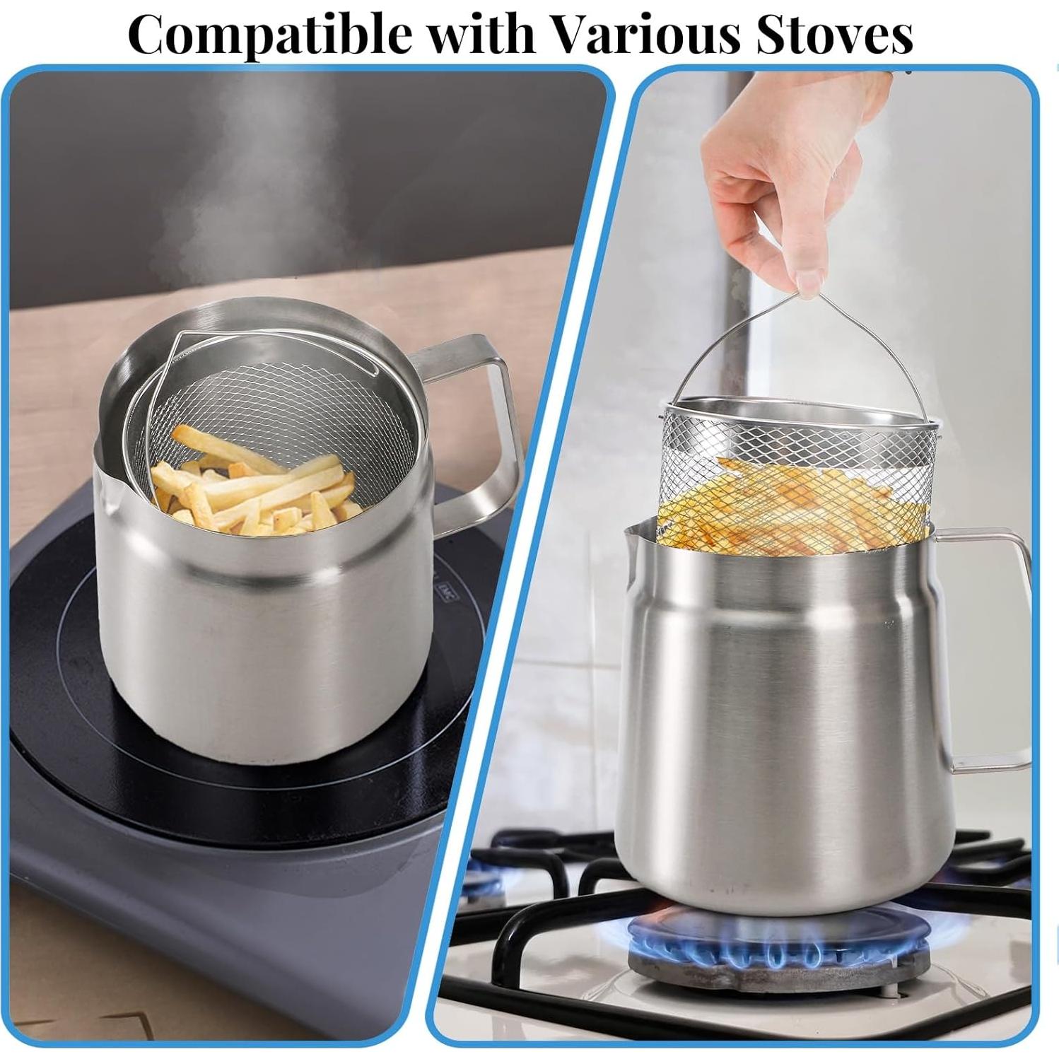 Contenedor de Aceite ZAVOOS Acero Inoxidable 304 2L con Filtro