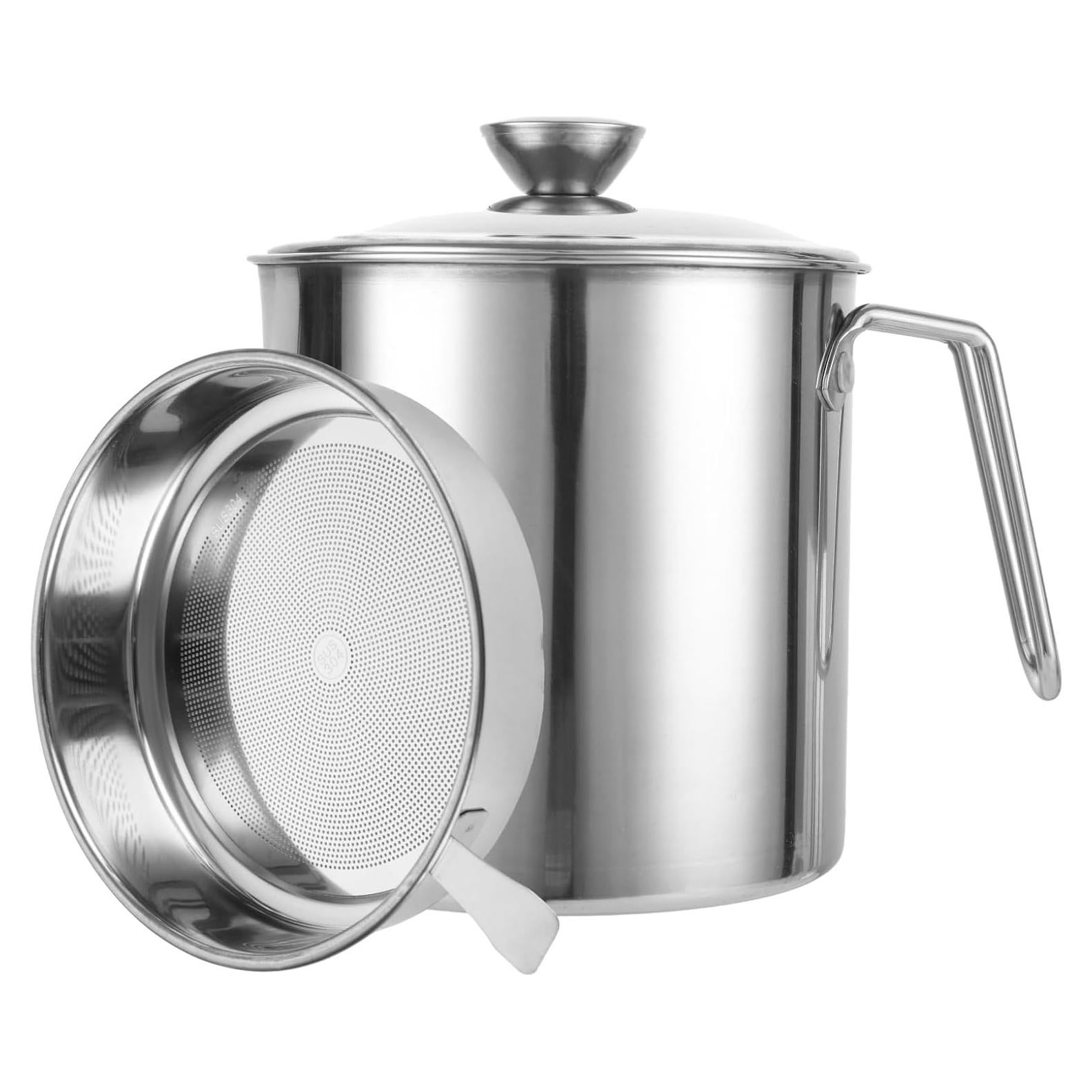 Contenedor de Grasa de Tocino MUXHEL 1.8L Acero Inoxidable