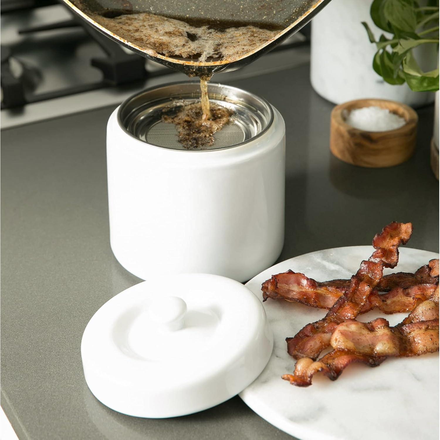 Recipiente de Cerámica para Grasa RSVP Internacional 6 Tazas Blanco