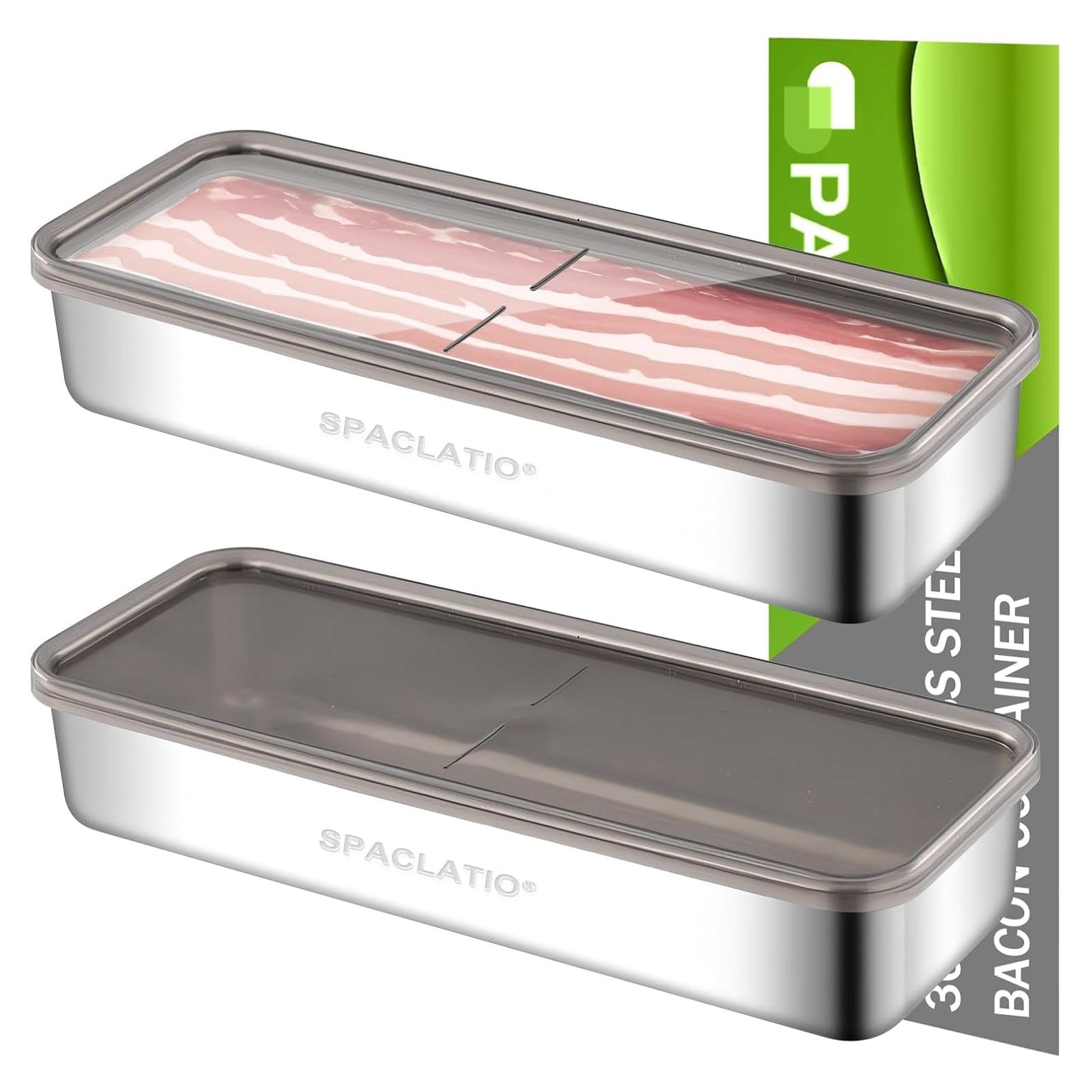 Contenedor de Tocino Acero Inoxidable 304 1.36L con Tapa