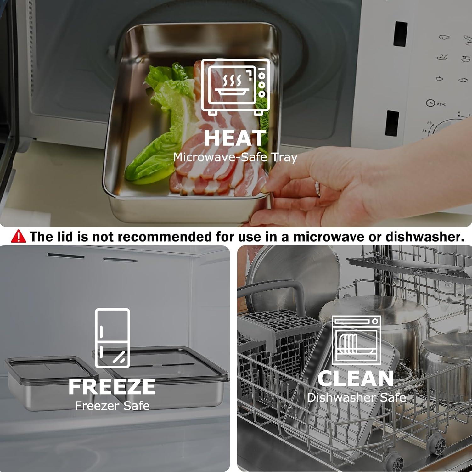 Contenedor de Tocino Acero Inoxidable 304 1.36L con Tapa