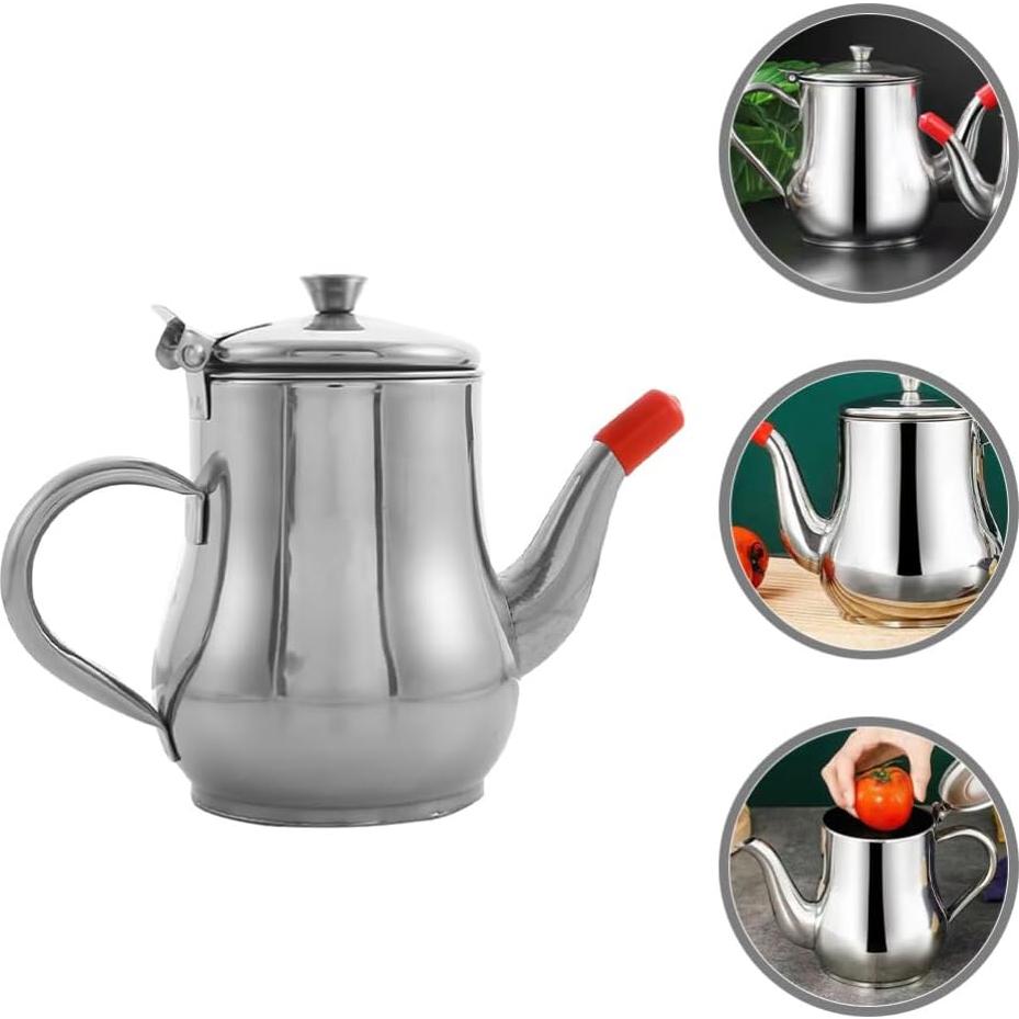 Contenedor de grasa de acero inoxidable Cabilock 400ml con colador