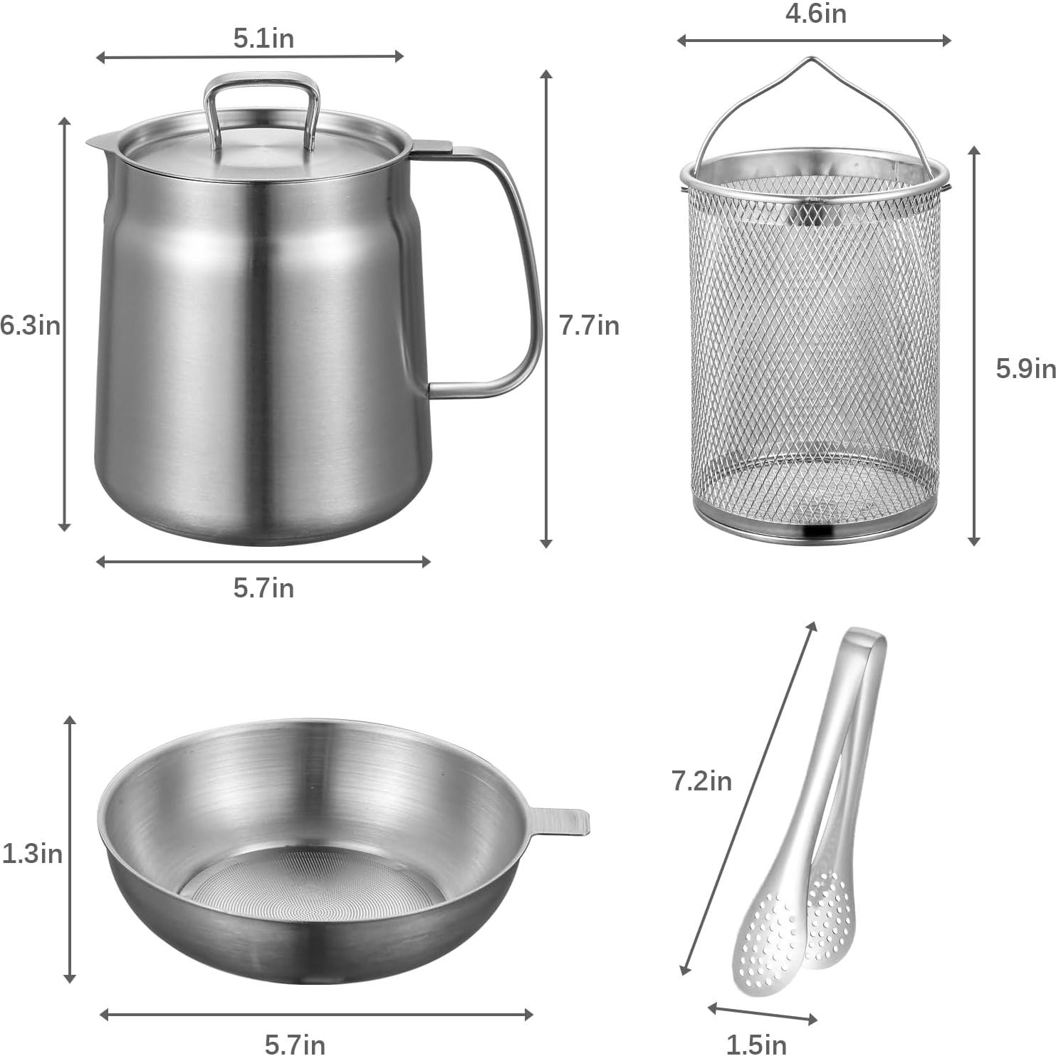 Olla Filtro de Aceite 2L Acero Inoxidable EeYahYong