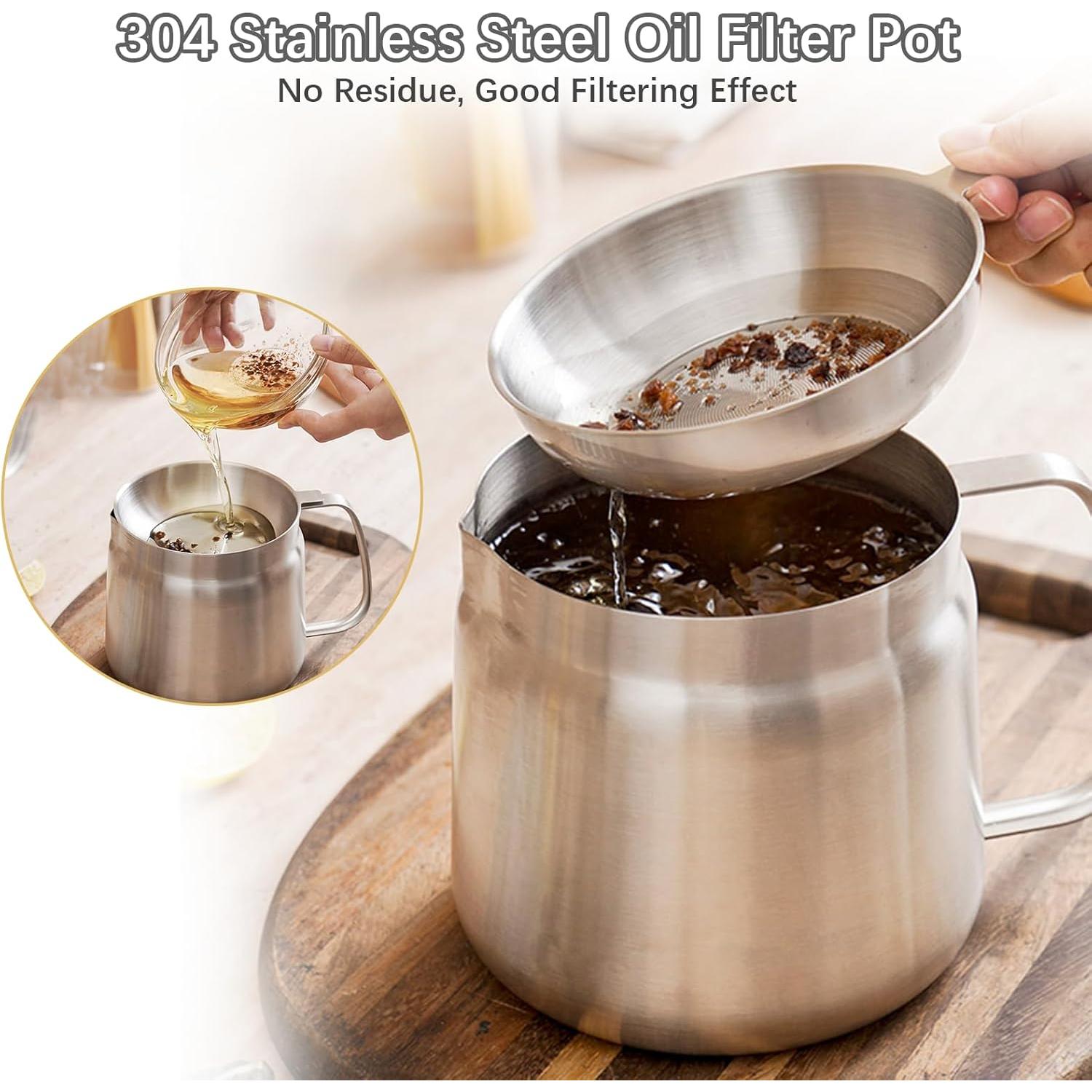 Olla Filtro de Aceite 2L Acero Inoxidable EeYahYong