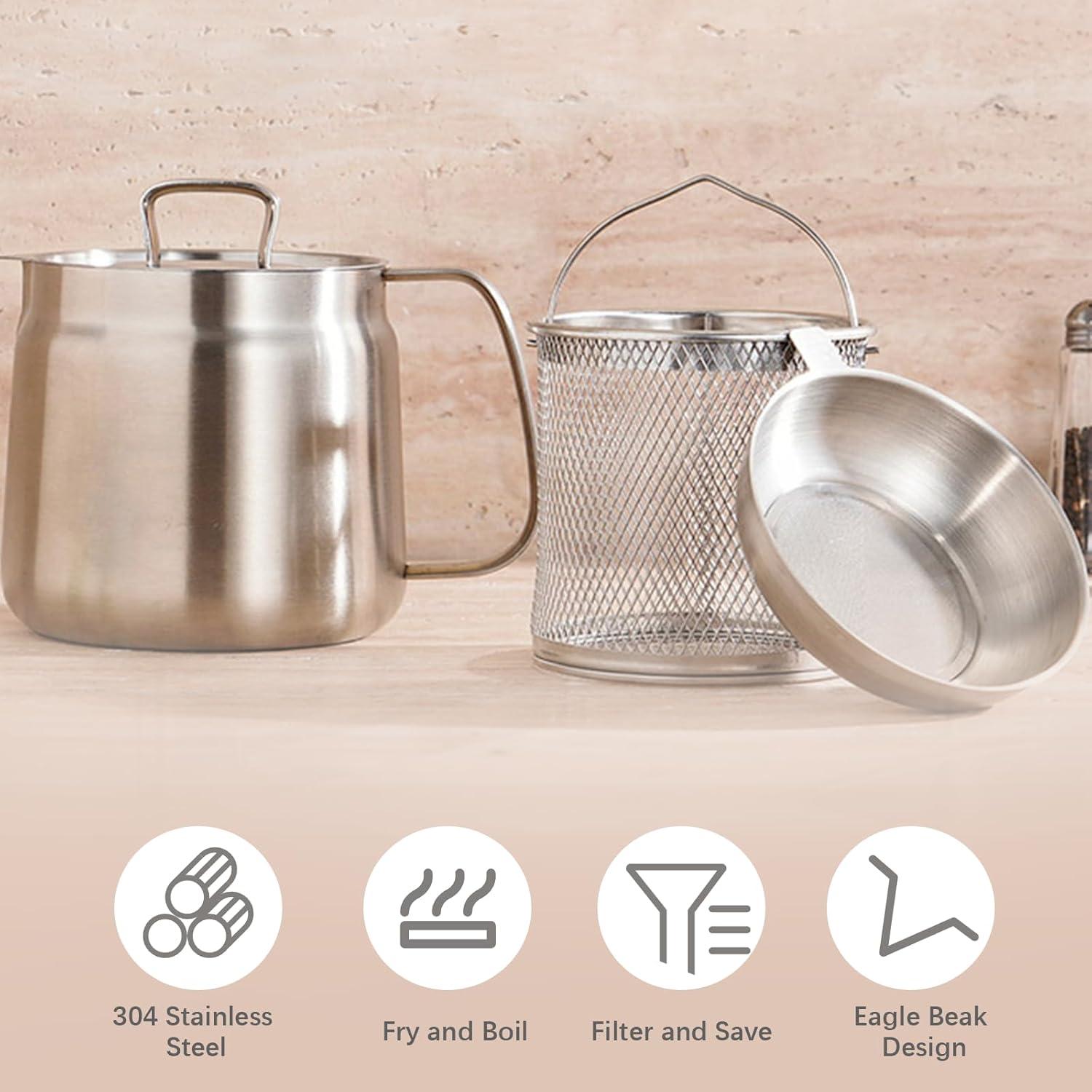 Olla Filtro de Aceite 2L Acero Inoxidable EeYahYong