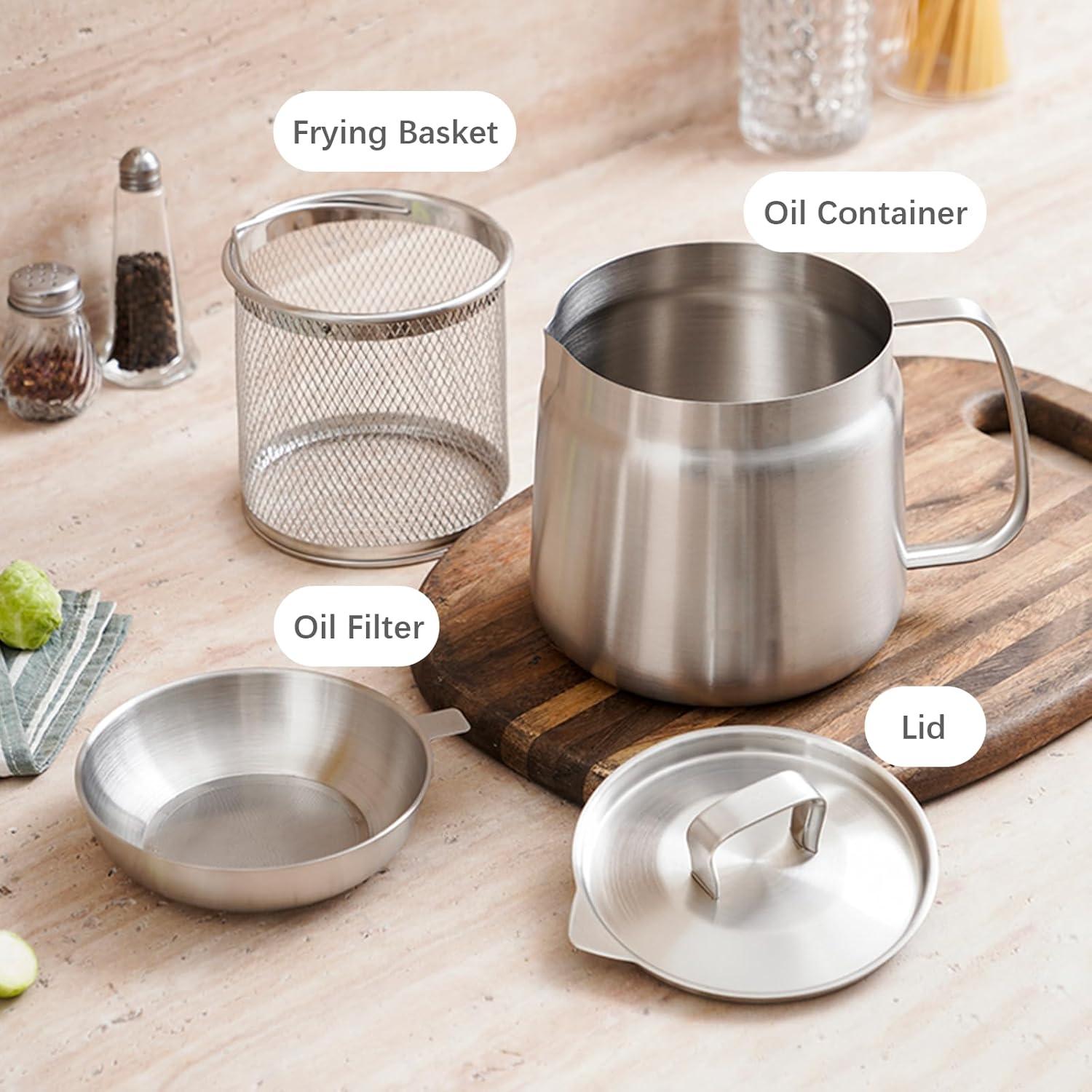 Olla Filtro de Aceite 2L Acero Inoxidable EeYahYong