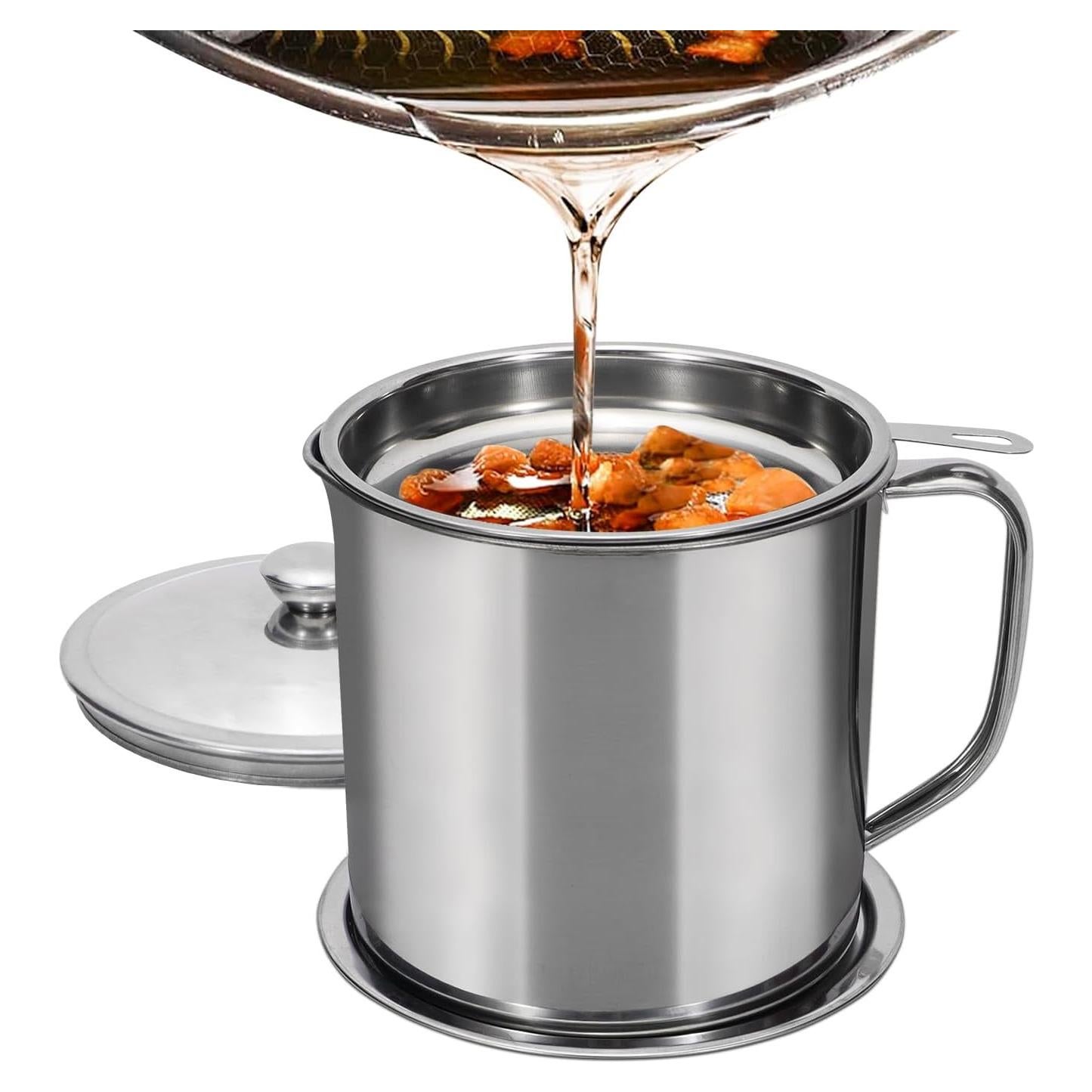 Contenedor de Grasa de Tocino Roucerlin 1.8L Acero Inoxidable