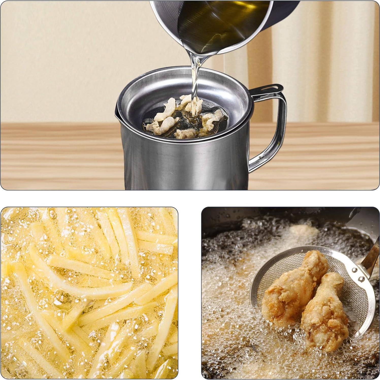 Contenedor de Grasa de Tocino Roucerlin 1.8L Acero Inoxidable