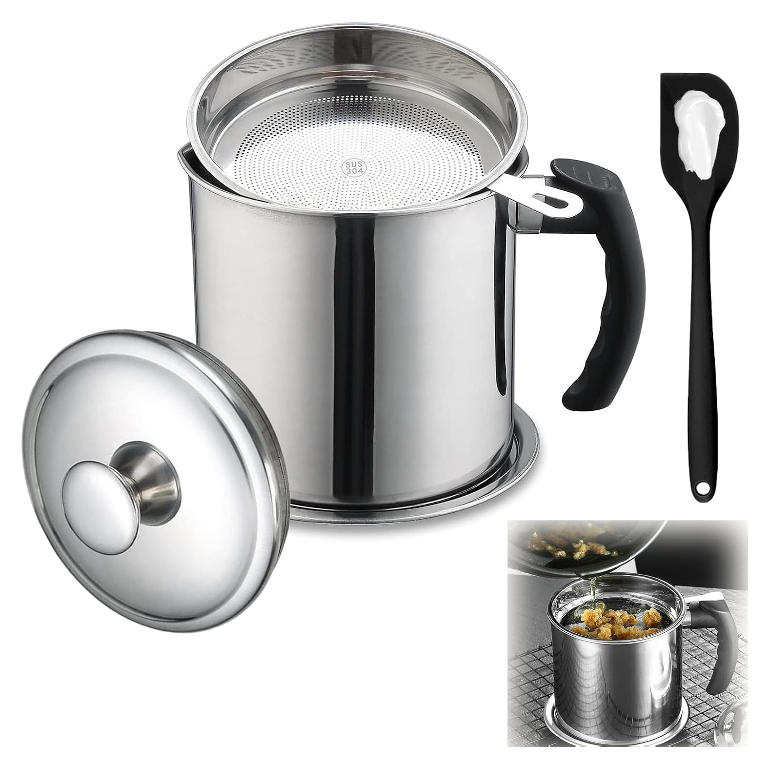 Contenedor de Grasa de Tocino Genérico 1.3L Acero Inoxidable