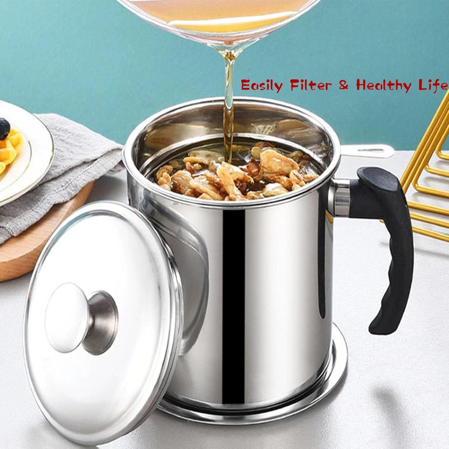 Contenedor de Grasa de Tocino Genérico 1.3L Acero Inoxidable