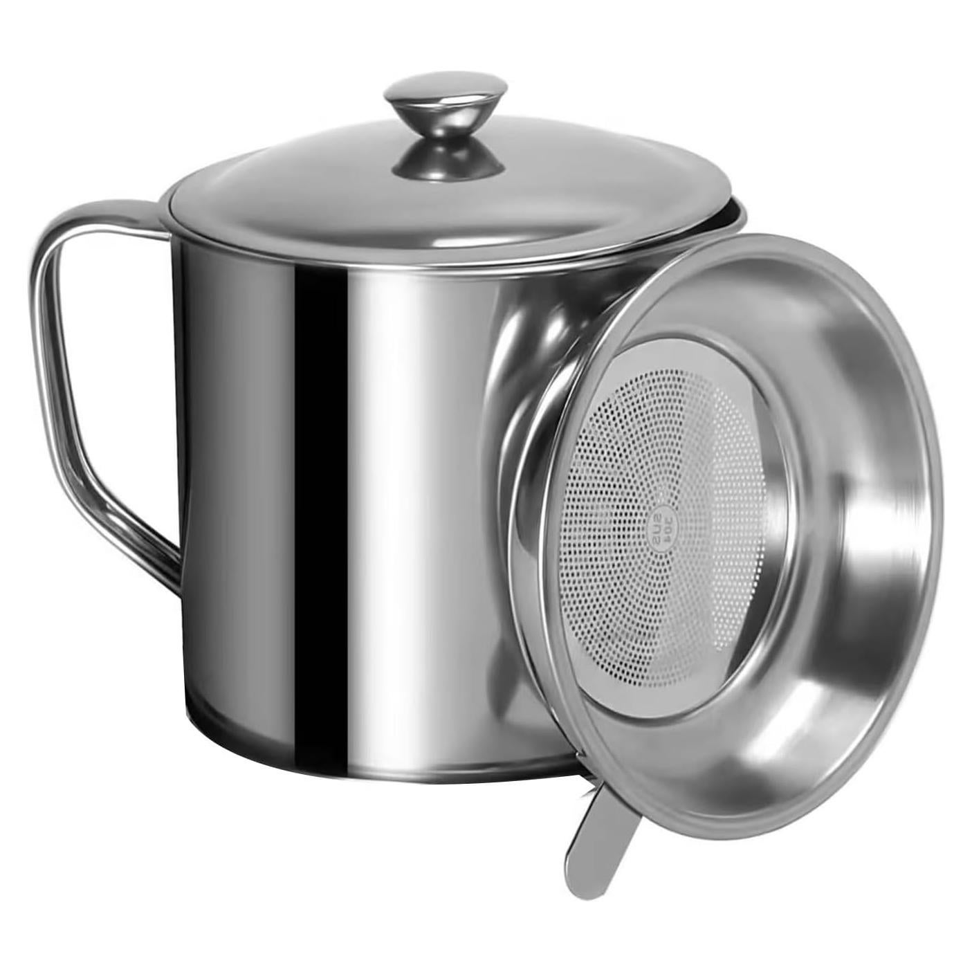 Contenedor de Grasa XINGKAIXI 1L con Colador de Malla Fina