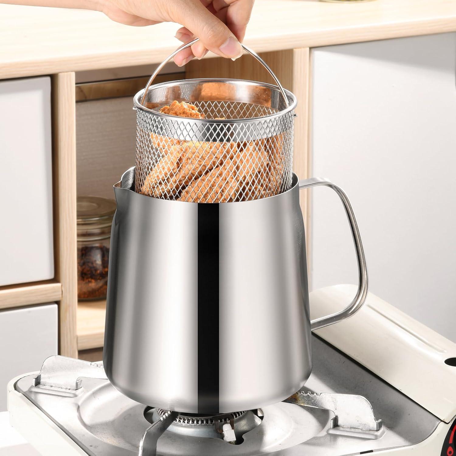 Olla de Filtro de Aceite 2L DIY HOGAR Acero Inoxidable 304