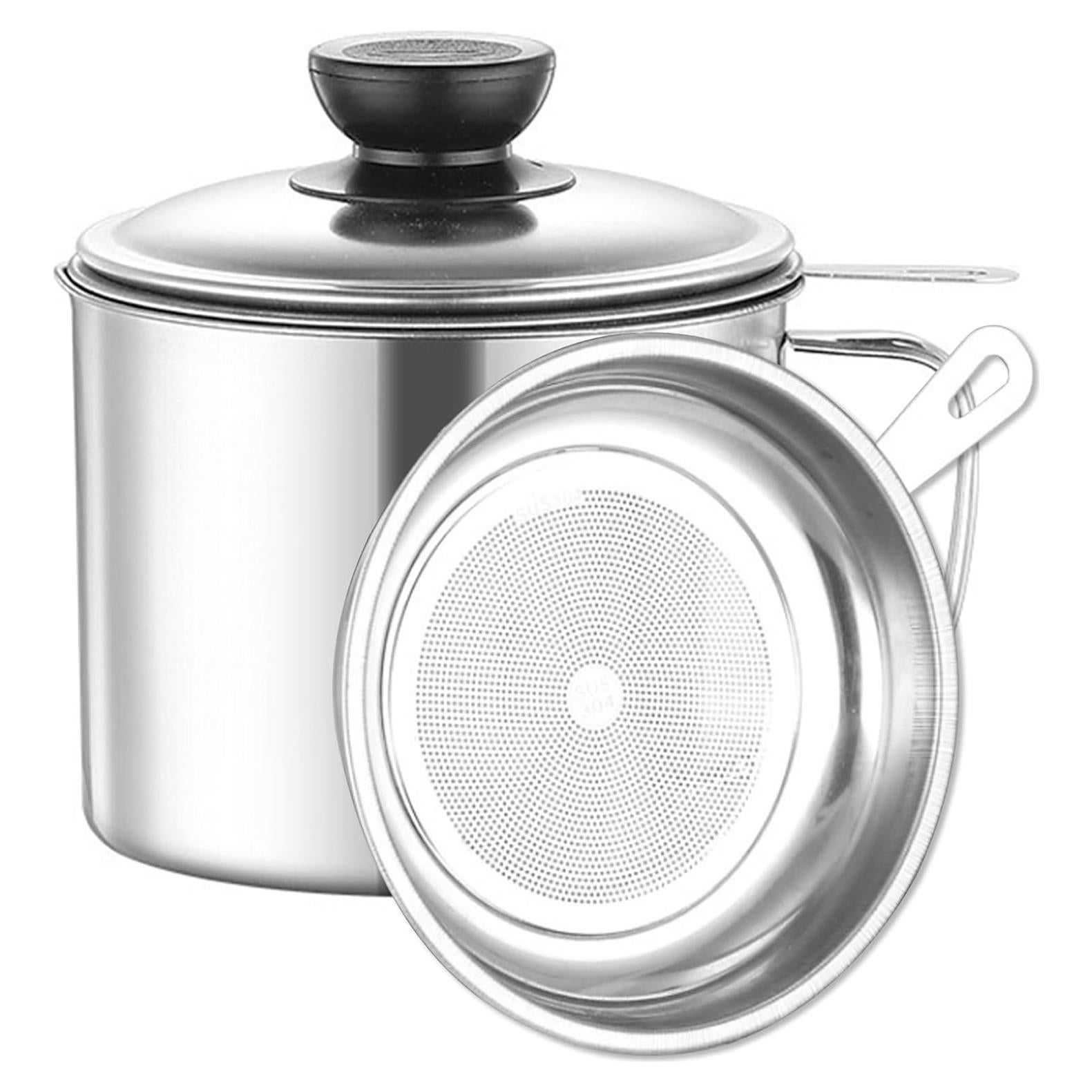 Lata de Almacenamiento de Aceite de Cocina ATRDTO 11.94 cm Acero Inoxidable