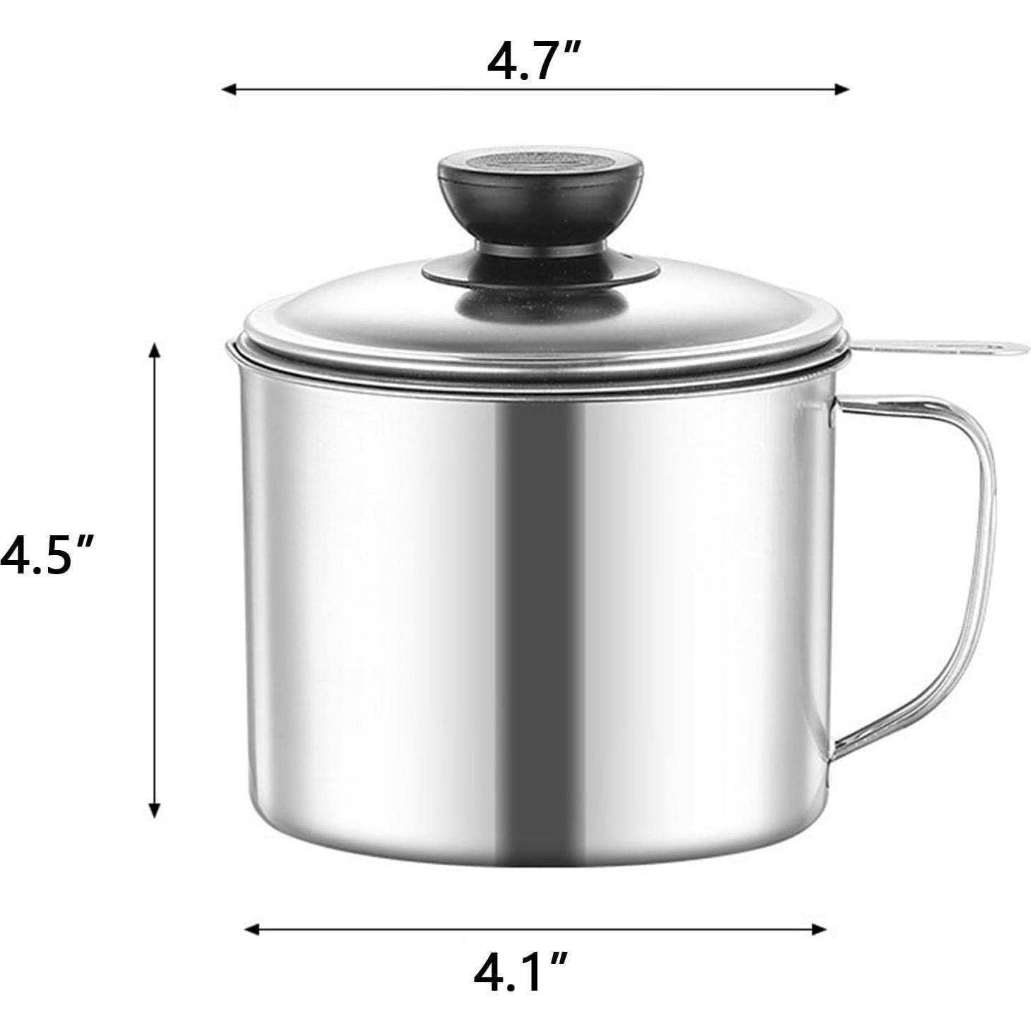 Lata de Almacenamiento de Aceite de Cocina ATRDTO 11.94 cm Acero Inoxidable