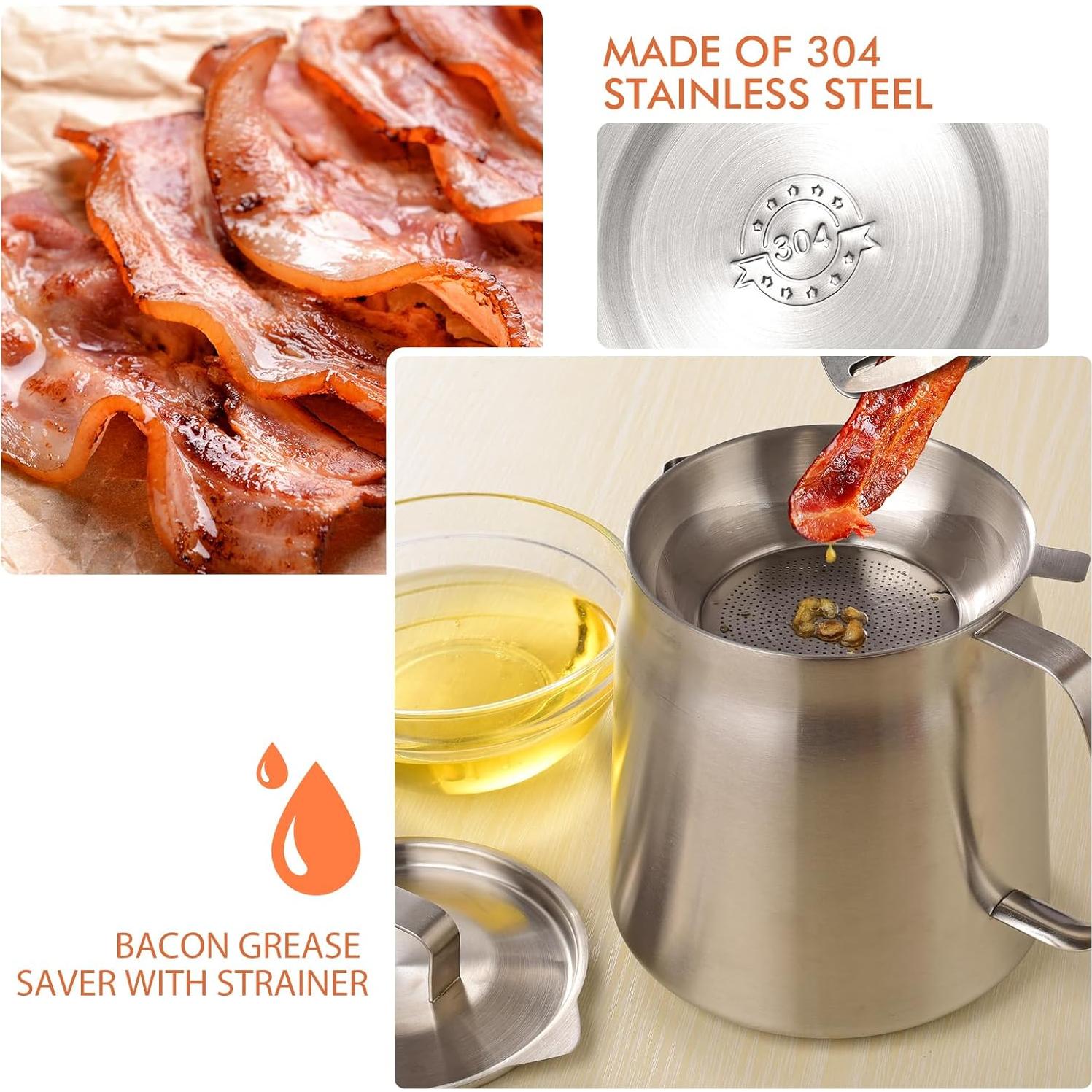 Olla filtradora de aceite Oxydrily 2L acero inoxidable multifuncional