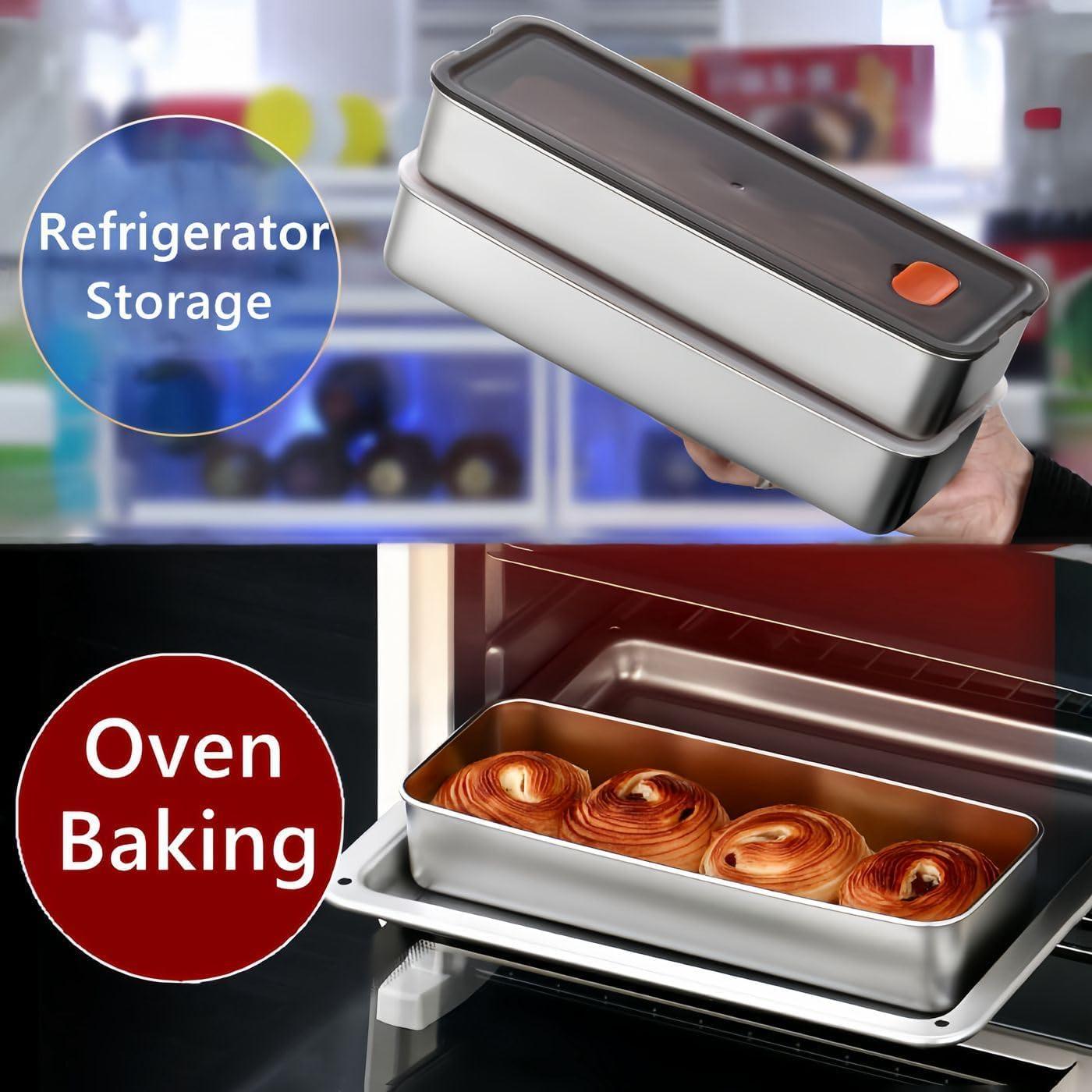 Contenedor de Tocino Hermético UNVSTIAR 30.48x20.32cm Acero Inox