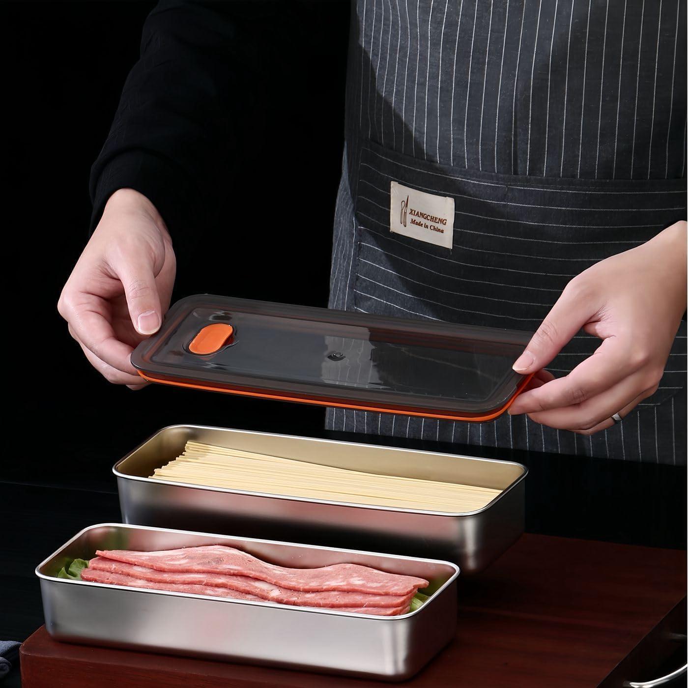 Contenedor de Tocino Hermético UNVSTIAR 30.48x20.32cm Acero Inox