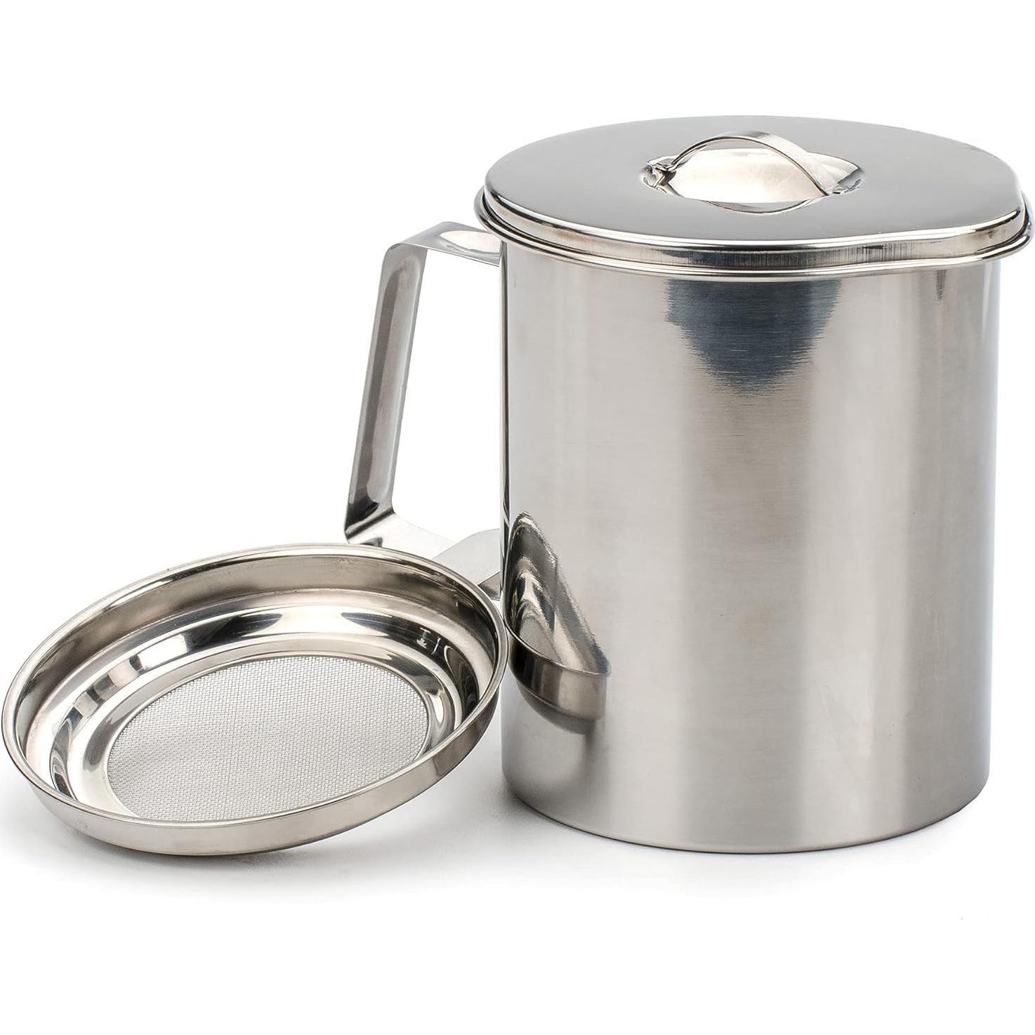 Recipiente para Grasa de Cocina RSVP 6 Tazas Acero Inoxidable
