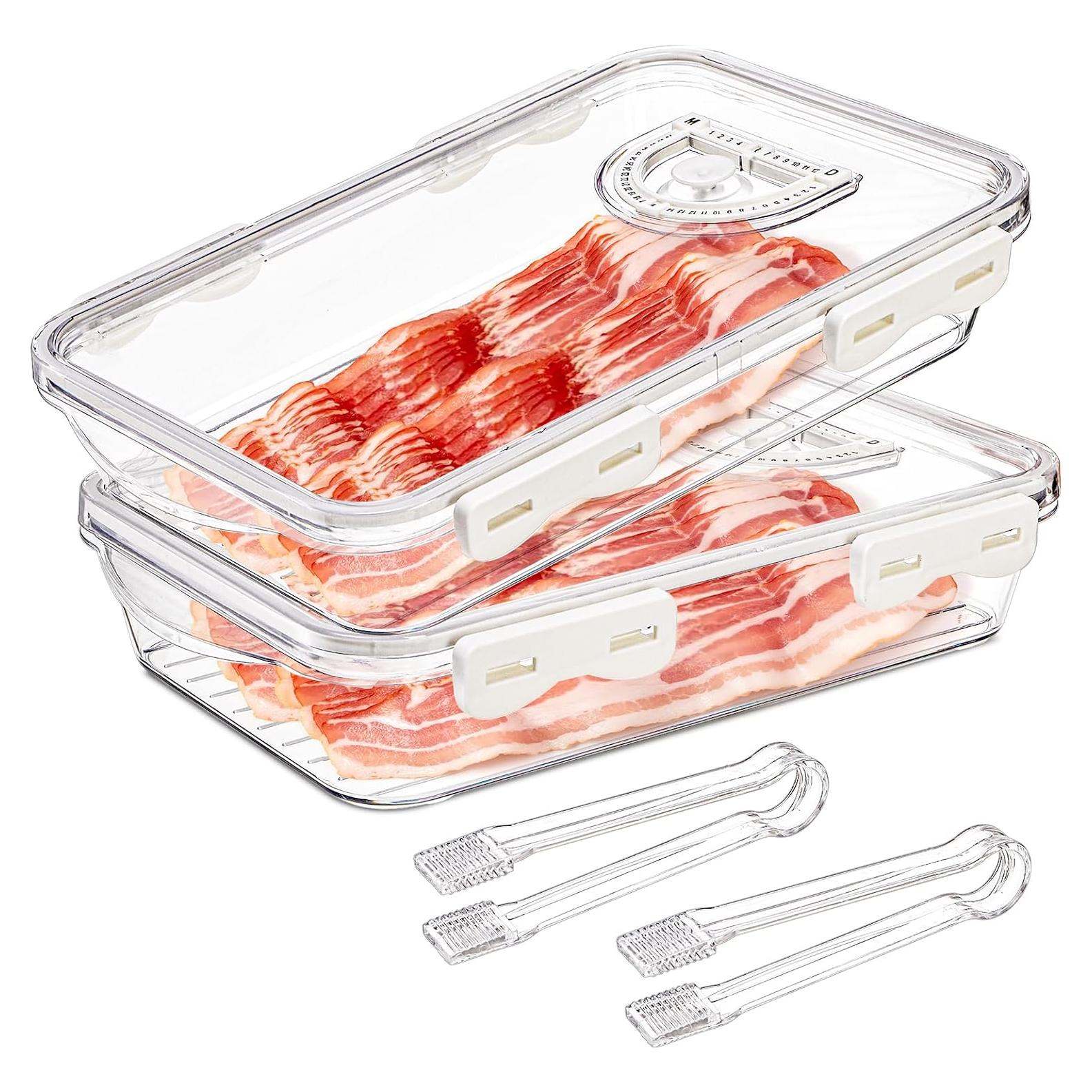 Contenedor de Tocino Okllen 2 Piezas Hermético 29.2x19.1cm