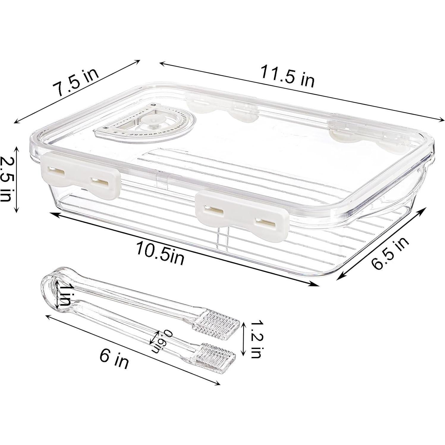 Contenedor de Tocino Okllen 2 Piezas Hermético 29.2x19.1cm