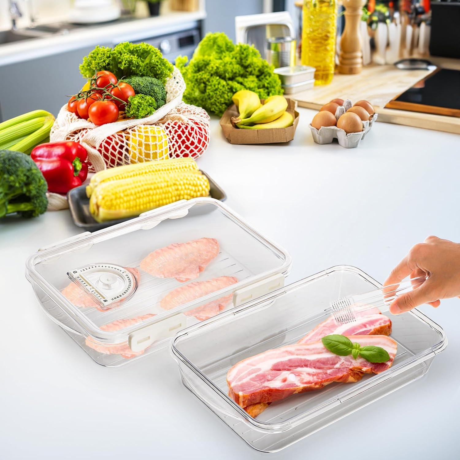 Contenedor de Tocino Okllen 2 Piezas Hermético 29.2x19.1cm