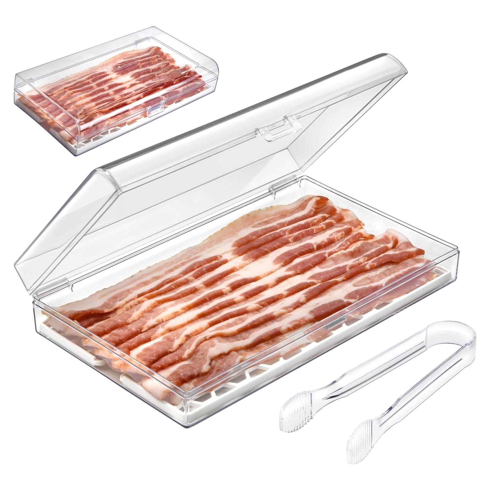 Contenedor para Tocino GlossyEnd 28x16.5 cm con Pinzas