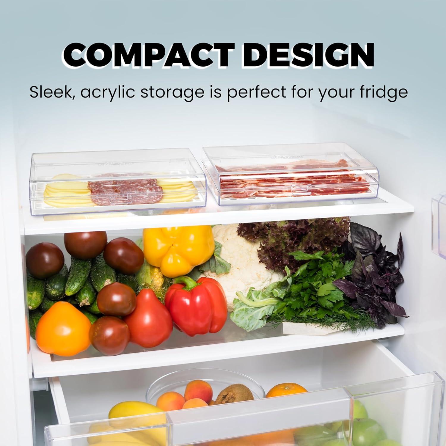 Contenedor para Tocino GlossyEnd 28x16.5 cm con Pinzas