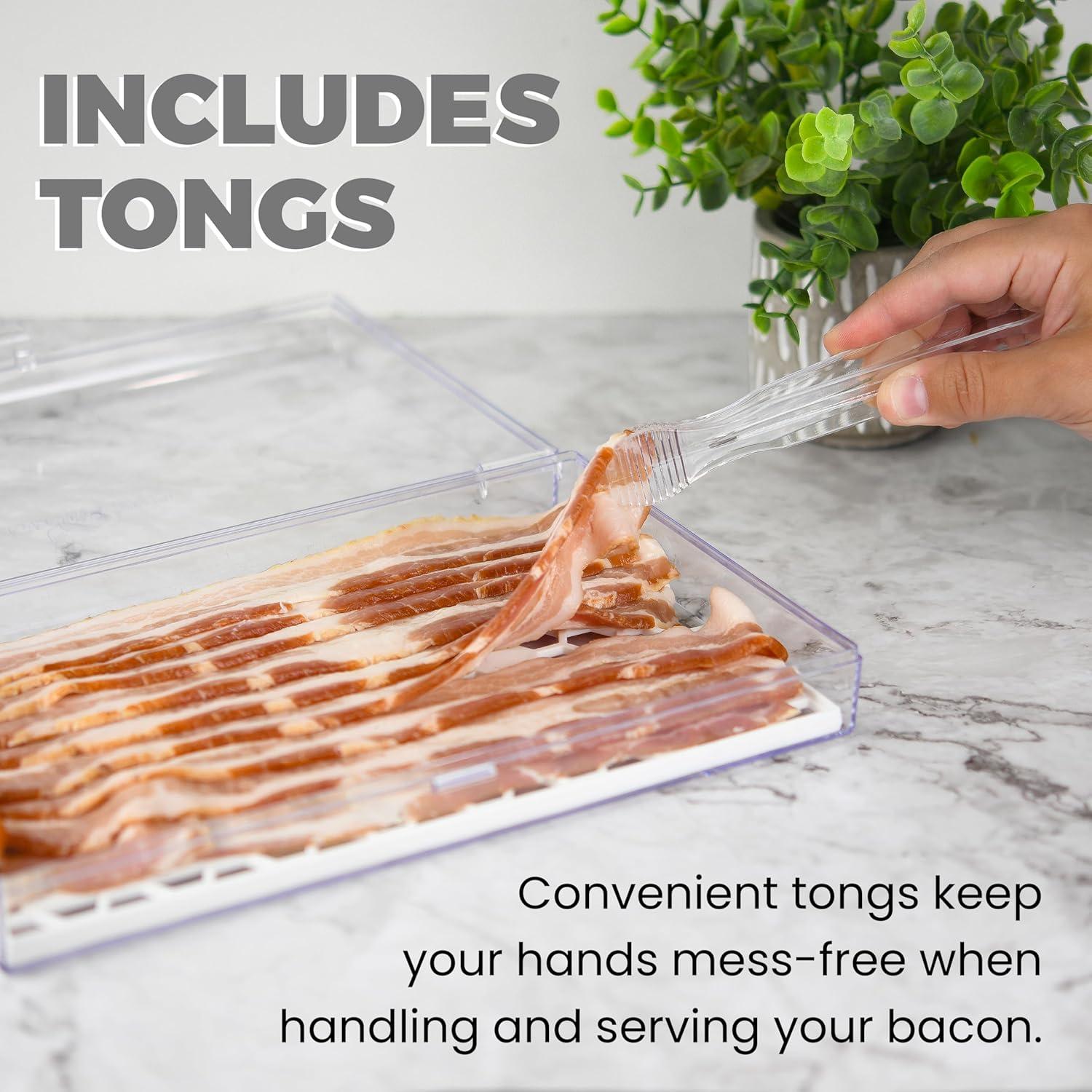 Contenedor para Tocino GlossyEnd 28x16.5 cm con Pinzas