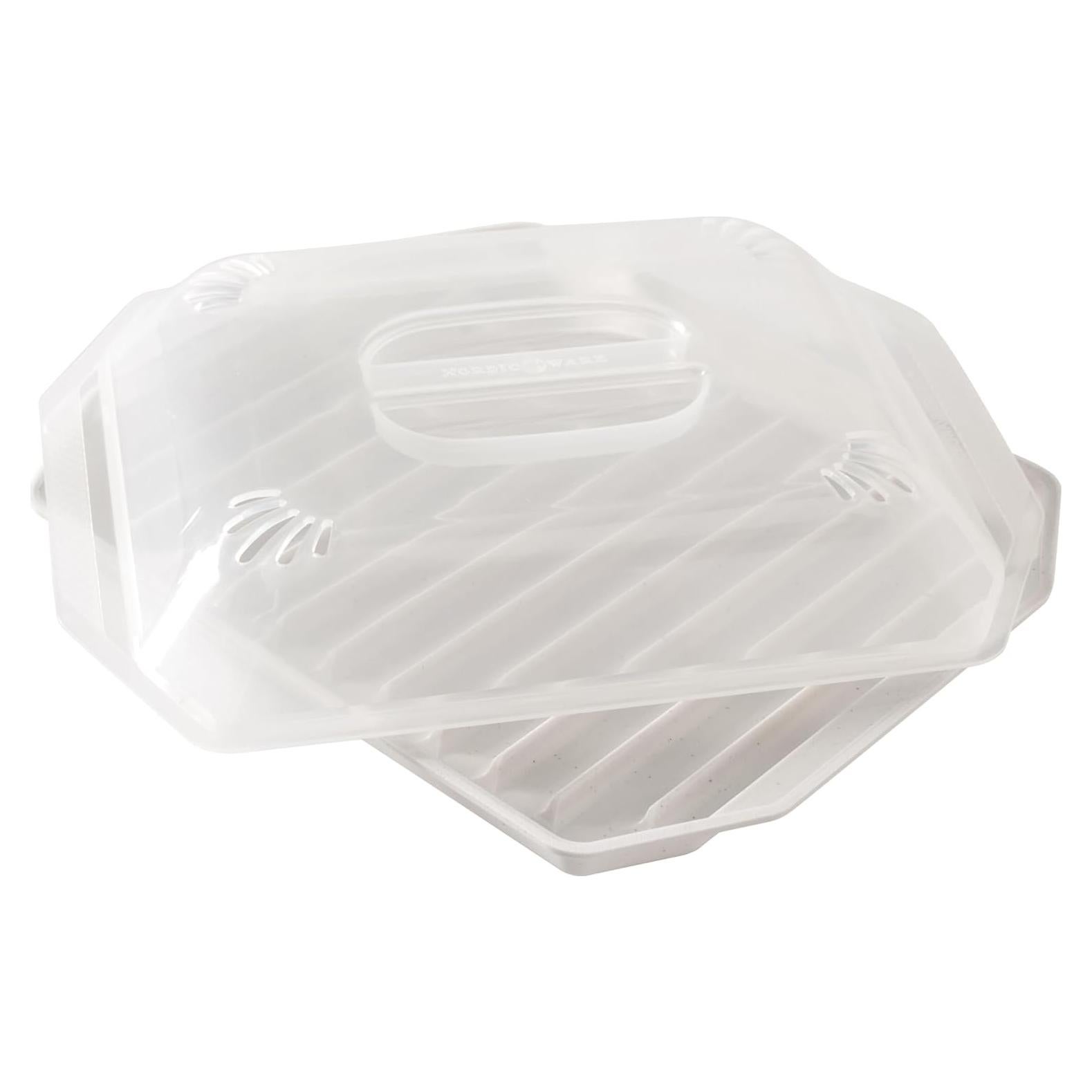 Bandeja para Bacon Nordic Ware con Tapa 26x20 cm