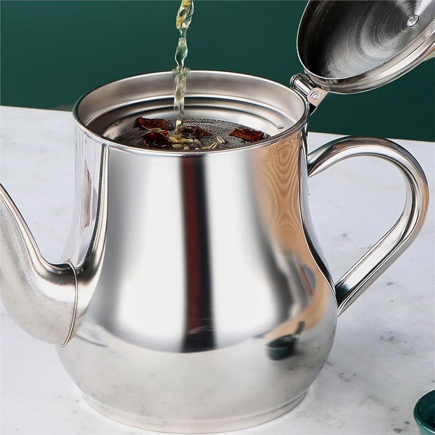 Vitalenergt Filter Pot, Vitalenergt Stainless Steel Oil Filter Pot, 13/18/24/32/48/70oz, Small Bacon Grease Saver with Strainer & Dust Cap, for Home Kitchen Storage of Cooking Oil(13oz)