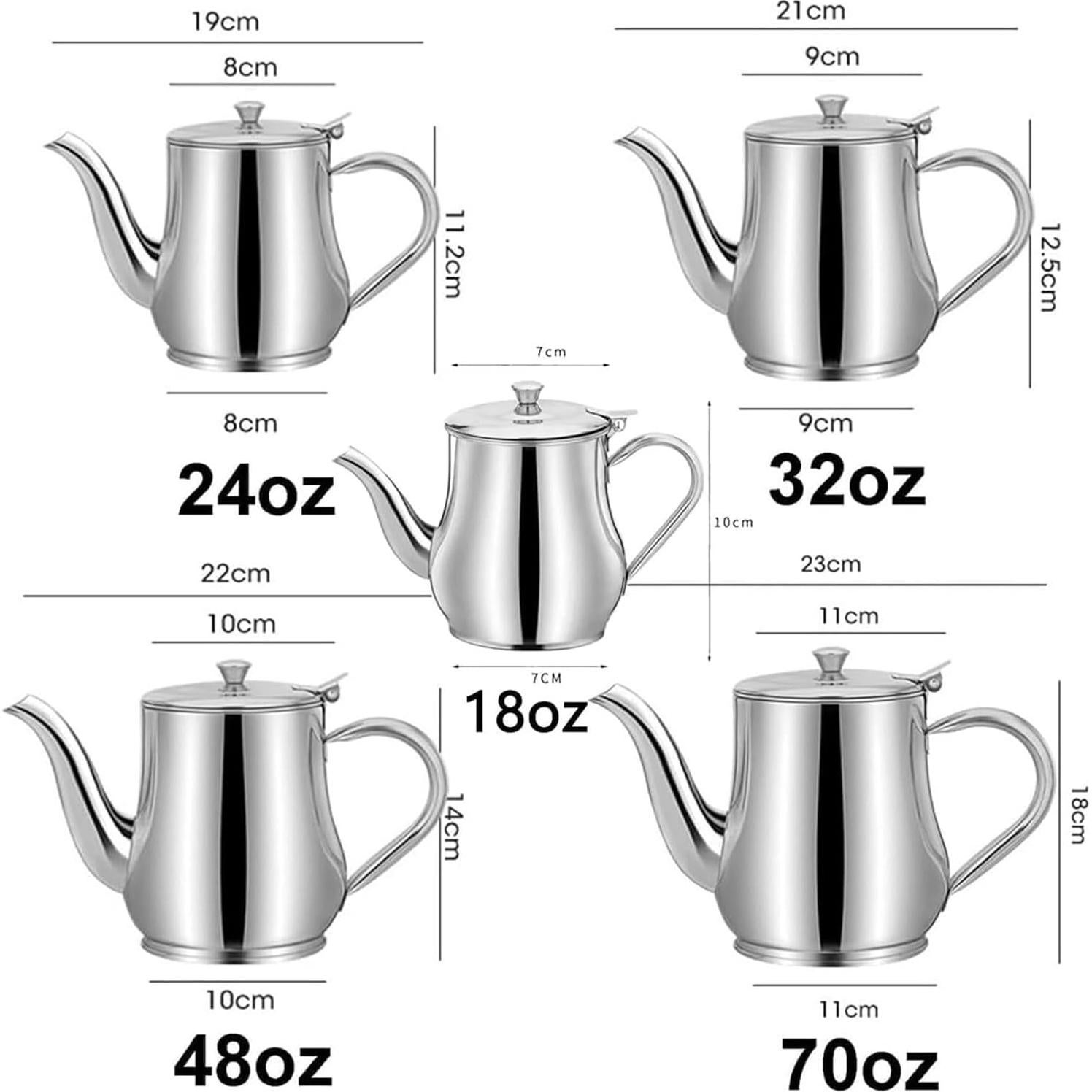 Vitalenergt Filter Pot, Vitalenergt Stainless Steel Oil Filter Pot, 13/18/24/32/48/70oz, Small Bacon Grease Saver with Strainer & Dust Cap, for Home Kitchen Storage of Cooking Oil(13oz)