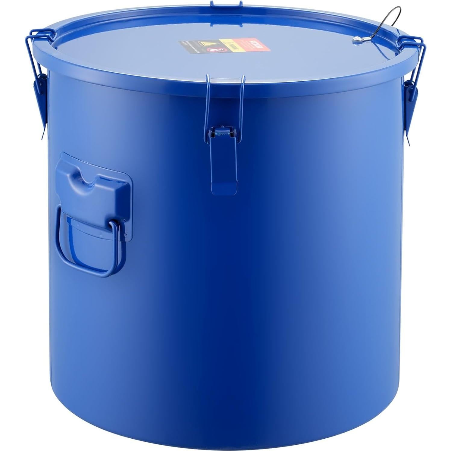 Cubo de Grasa VEVOR 10 Galones Acero al Carbono Azul