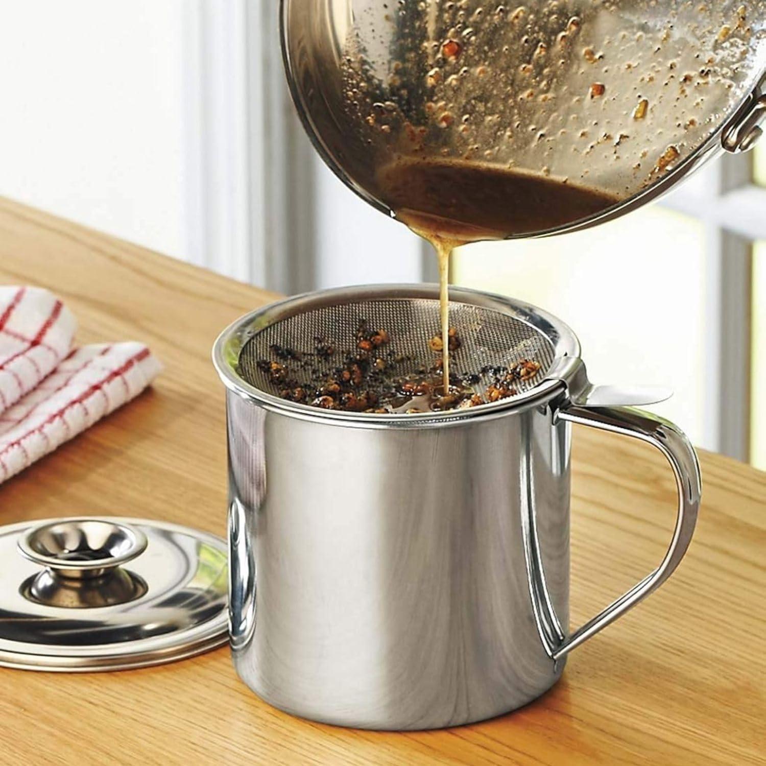 Contenedor de Aceite de Acero Inoxidable Jumbl 1.07L con Filtro