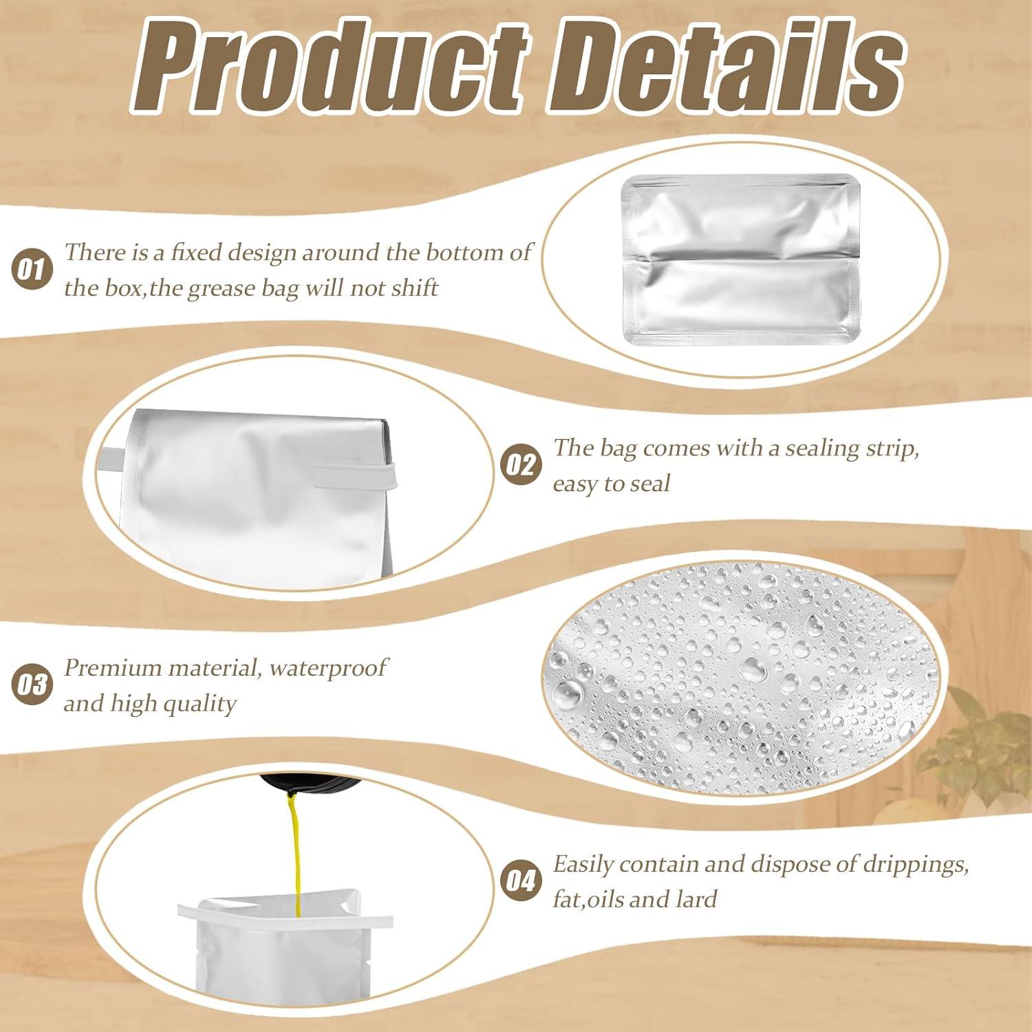 20 Bolsas Desechables de Aluminio Droutti para Grasa 3L