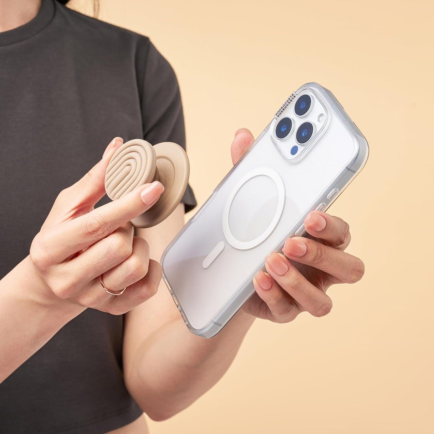 PopSockets Agarre Magnético para Teléfono MagSafe Latte