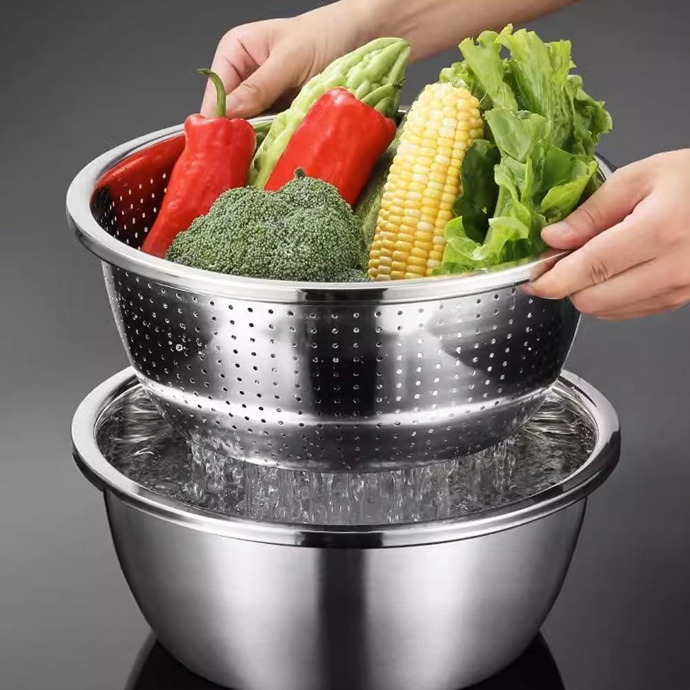 Basin Multifuncional de Acero Inoxidable 26 cm - GLOCALL