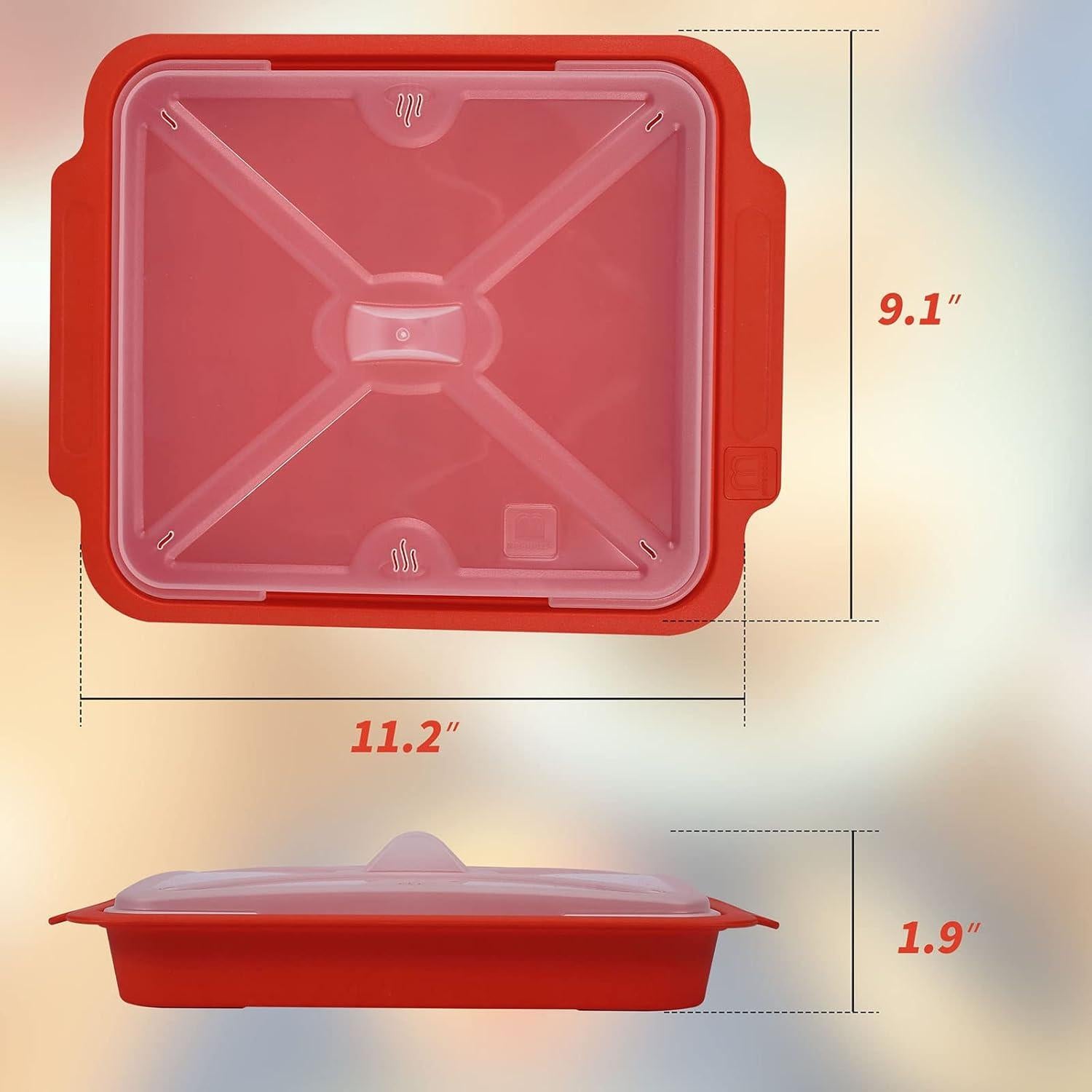 Hacedor de Tocino para Microondas M MUGOOLER 23.1 cm Rojo