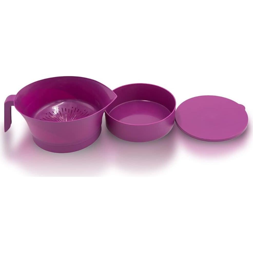 Colador de Grasa Easy Greasy 3 Piezas con Tapa - Púrpura
