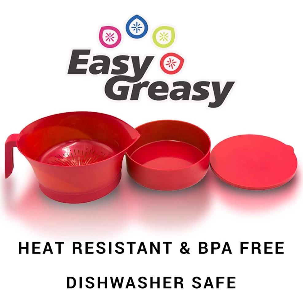 Colador de Grasa Easy Greasy 3 Piezas con Tapa - Púrpura