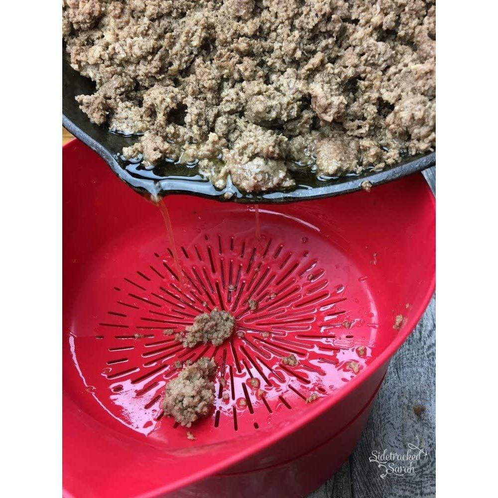 Colador de Grasa Easy Greasy 3 Piezas con Tapa - Púrpura