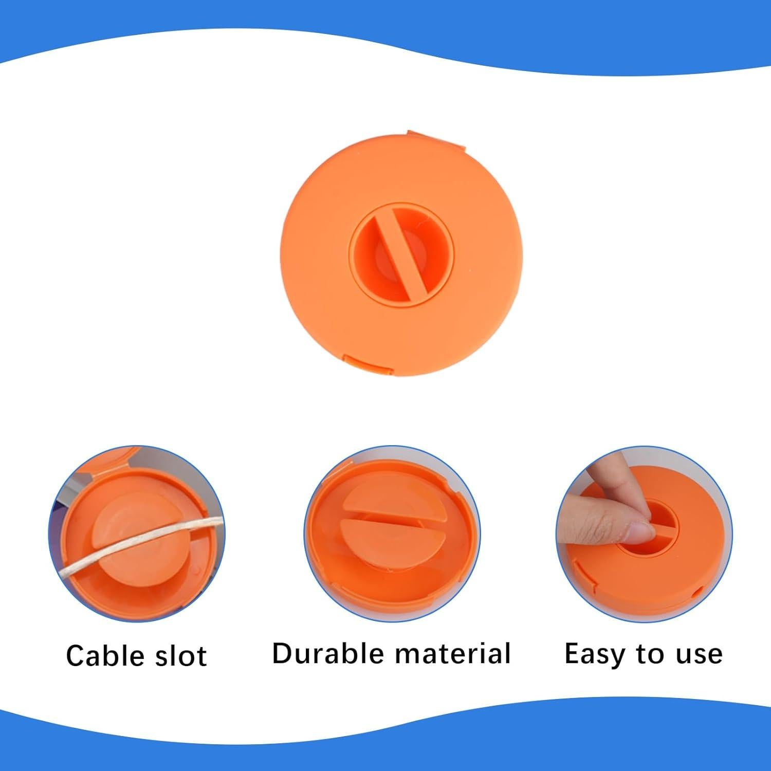 9 Organizadores de Cables Redondos FHUIEWRY - 3 Colores