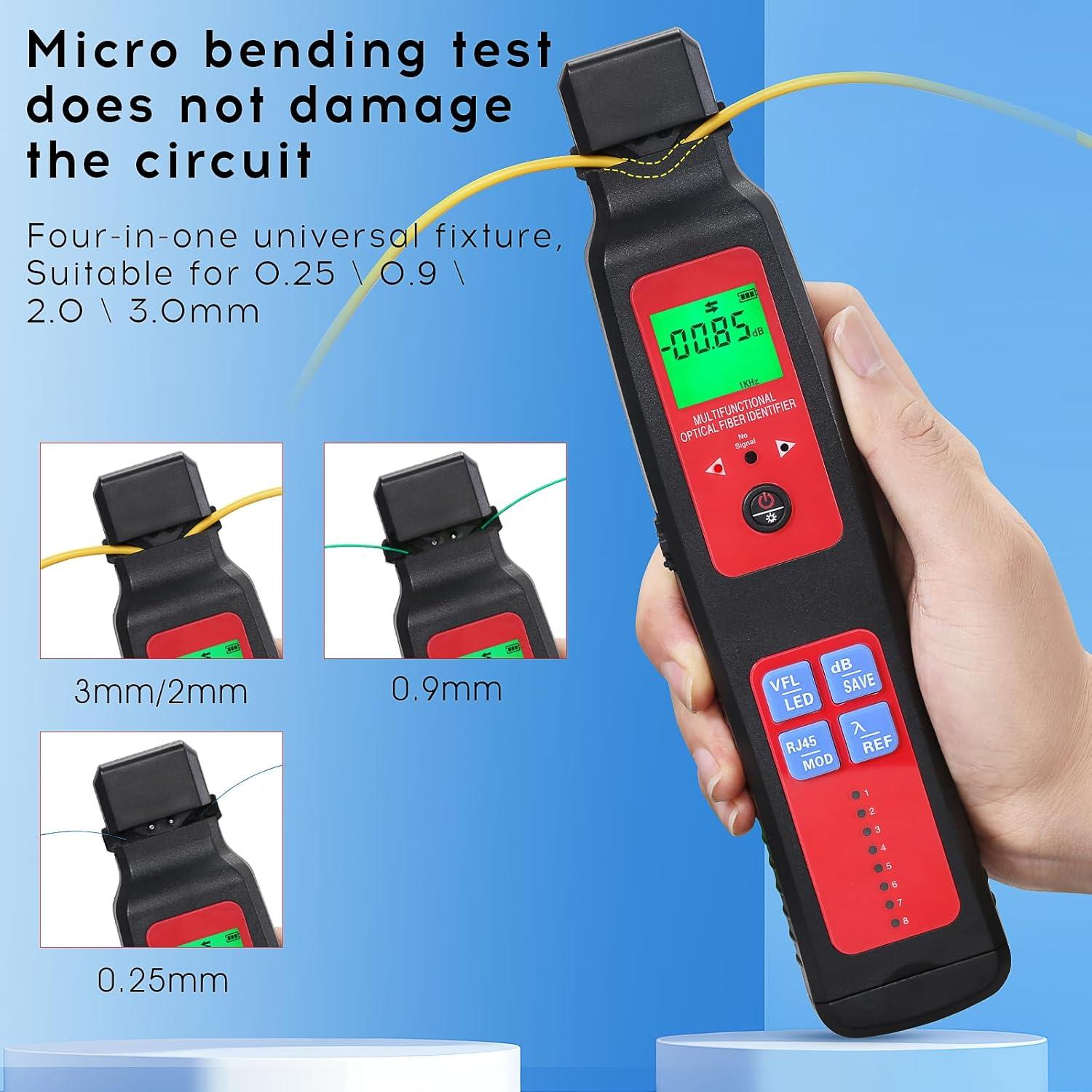Identificador de Fibra Óptica L-507 BAOSHLA 10KM Medidor Potencia